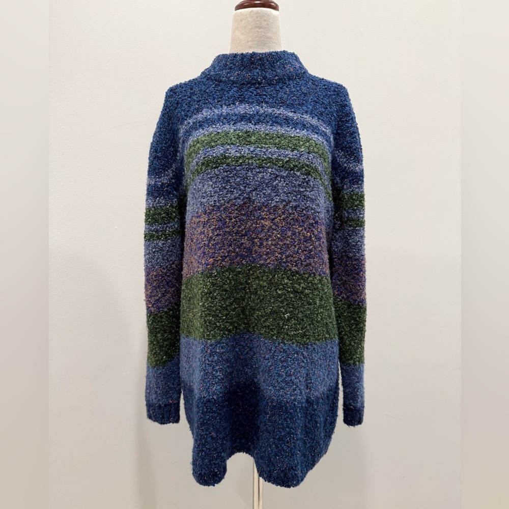 Vintage Erika & co Cozy Multicolor Striped Women's Sweater Size Medium